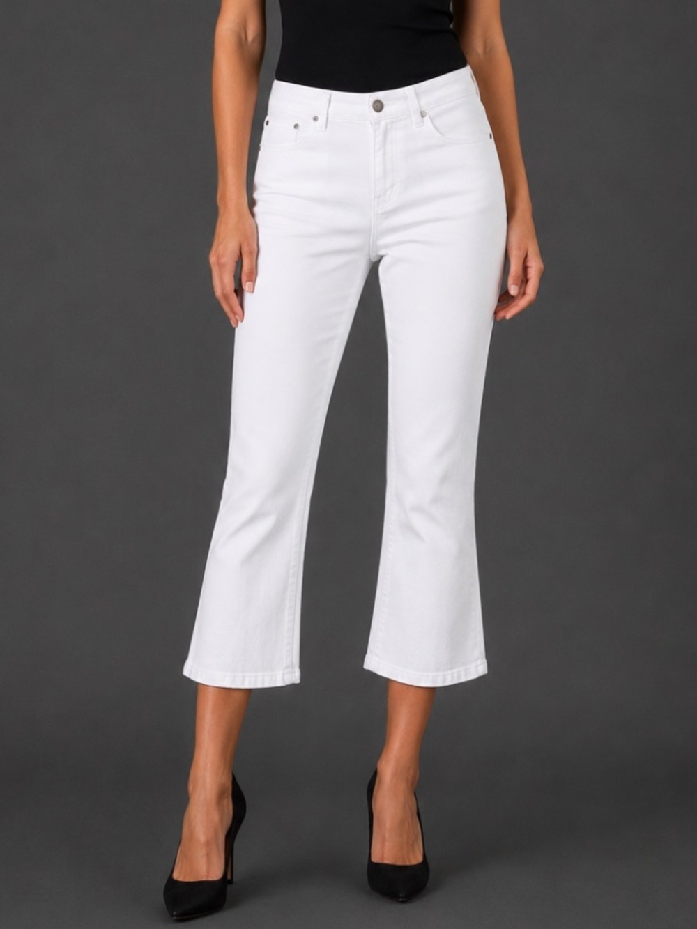 Talbots Crop Flare Jeans White Size 10 Petite